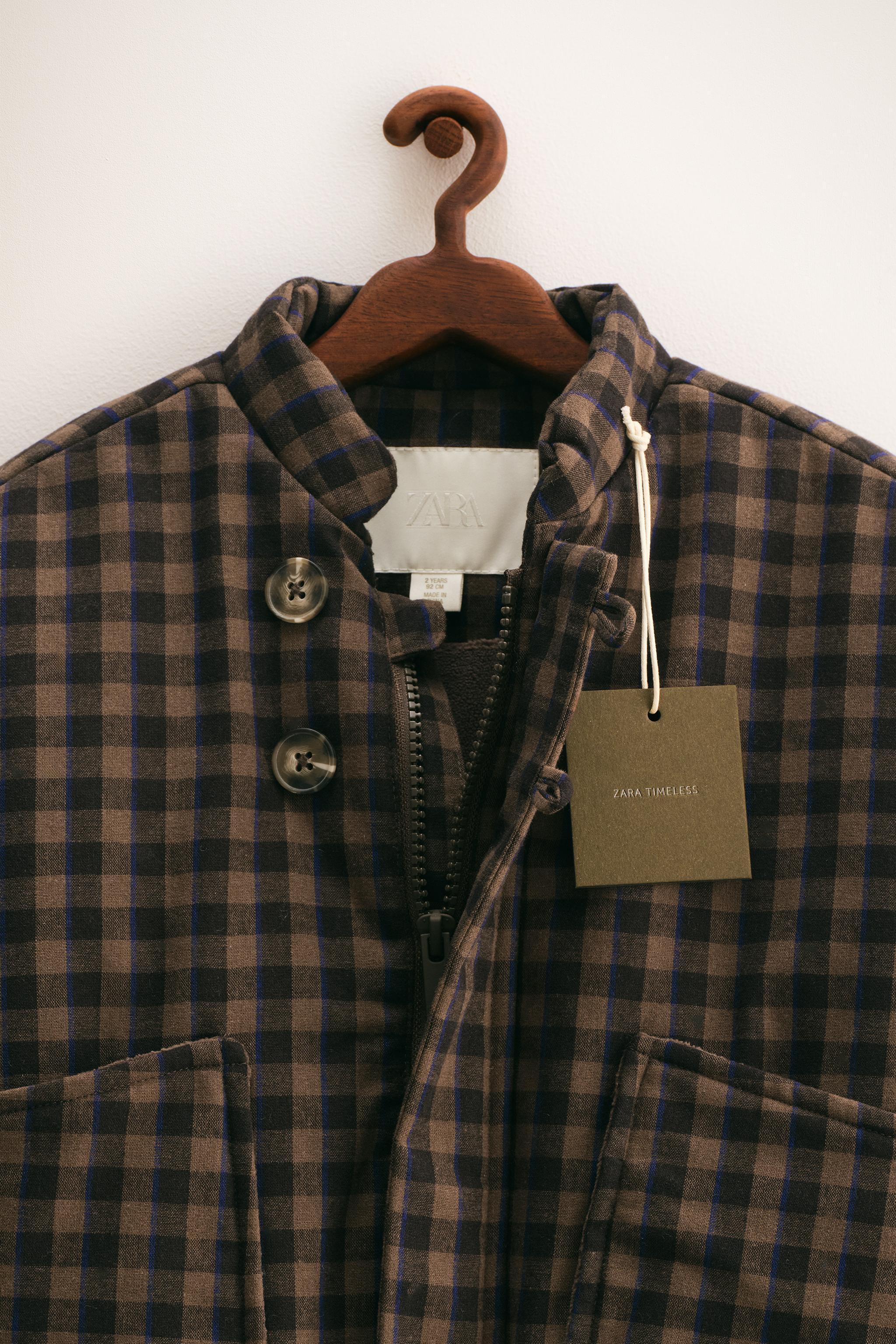 ZARA TIMELESS - PLAID QUILTED COAT